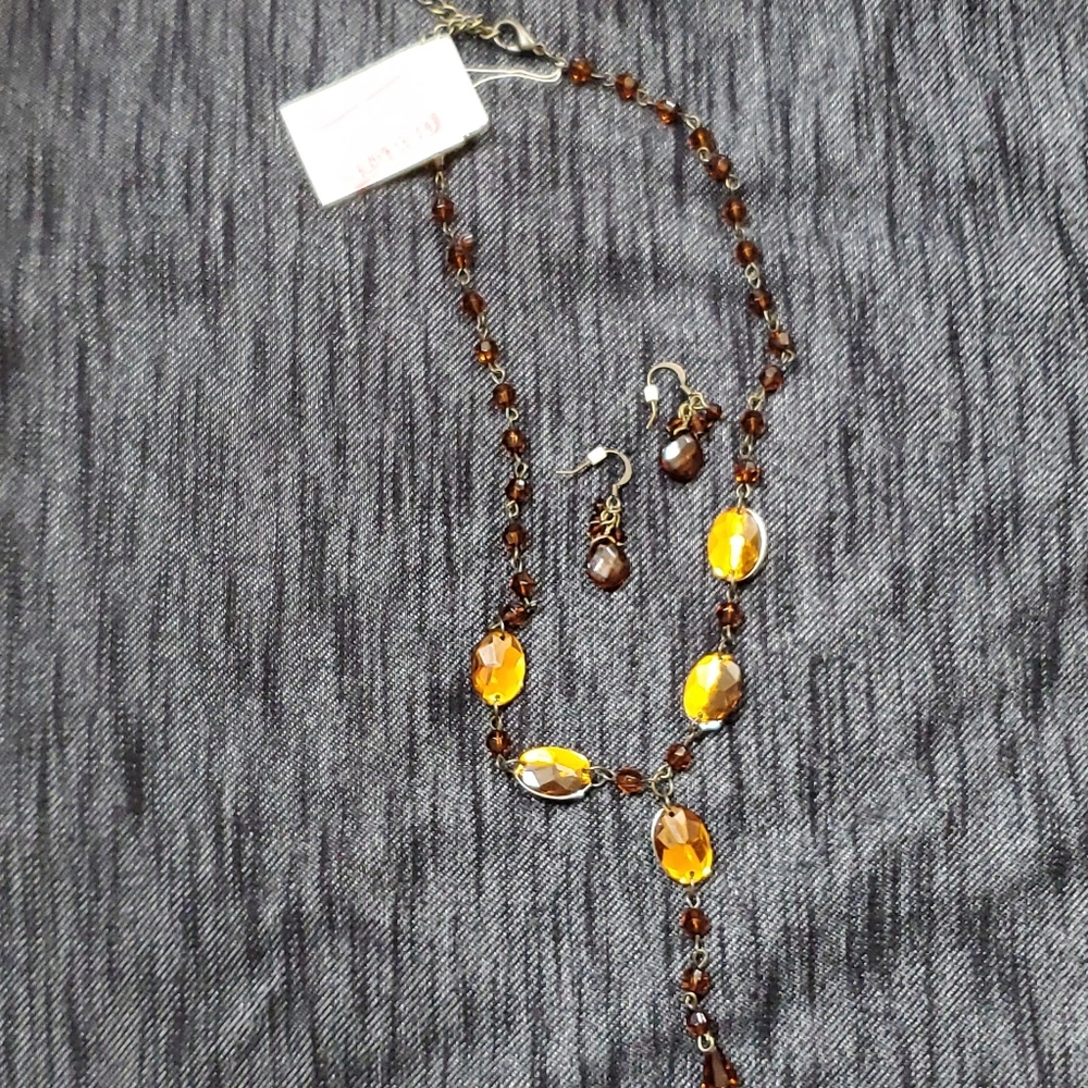 Necklace and earrings